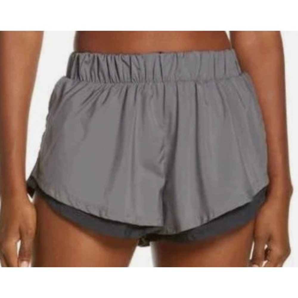 FP Movement by Free People Gray Layered Athletic Shorts